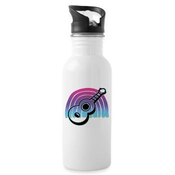 Ukuleles Vitage - Water bottle with straw - white - Right