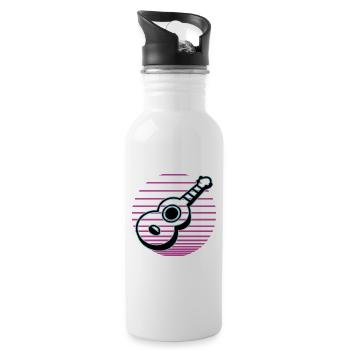 Ukuleles Vitage - Water bottle with straw - white - Right