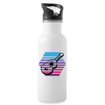 Ukulelen Vitage - Trinkflasche mit integriertem Trinkhalm - Weiß - Rechts