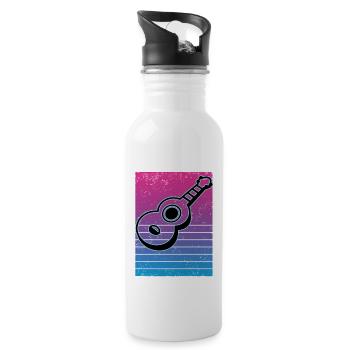 Ukulelen Vitage - Trinkflasche mit integriertem Trinkhalm - Weiß - Rechts