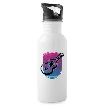 Ukulelen Vitage - Trinkflasche mit integriertem Trinkhalm - Weiß - Rechts