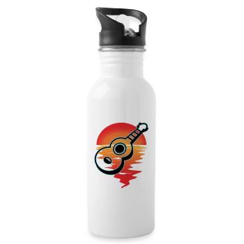 Ukulelen Vitage - Trinkflasche mit integriertem Trinkhalm - Weiß - Rechts