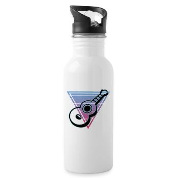 Ukulelen Vitage - Trinkflasche mit integriertem Trinkhalm - Weiß - Rechts