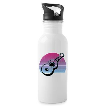 Ukuleles Vitage - Water bottle with straw - white - Right