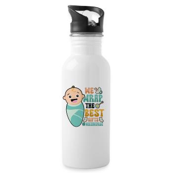 We wrap the best gifts - Water bottle with straw - white - Right