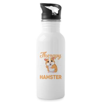 I don't need a therapy I only need my hamster - Water bottle with straw - white - Right