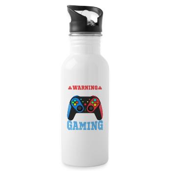 not disturb While Gaming - Water bottle with straw - white - Right
