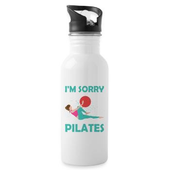 I'm Sorry For What I Said Before I Did Pilates Exe - Water bottle with straw - white - Right