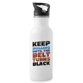 Keep turning until the belt turns black, karate - Water bottle with straw - white - Right
