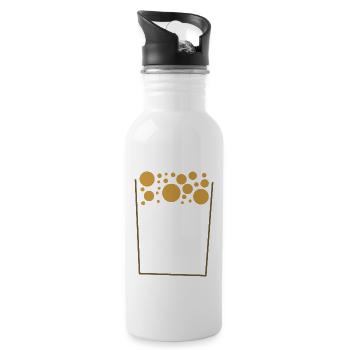 HEUTE WERDEN ALLE LAMPEN AUSGESCHOSSEN Bier - Trinkflasche mit integriertem Trinkhalm - Weiß - Rechts