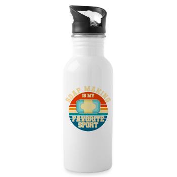 Soap Making Gift Homemade Soap Maker - Water bottle with straw - white - Right