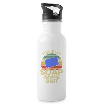 Soap Making Gift Homemade Soap Maker - Water bottle with straw - white - Right