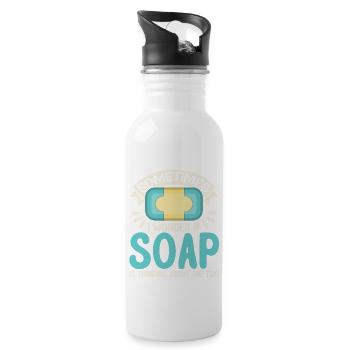 Soap Making Gift Homemade Soap Maker - Water bottle with straw - white - Right