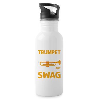 Trumpet Guy Just a Normal Guy But With More Swag T - Trinkflasche mit integriertem Trinkhalm - Weiß - Rechts