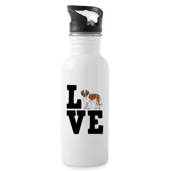 Saint Bernard - Water bottle with straw - white - Right