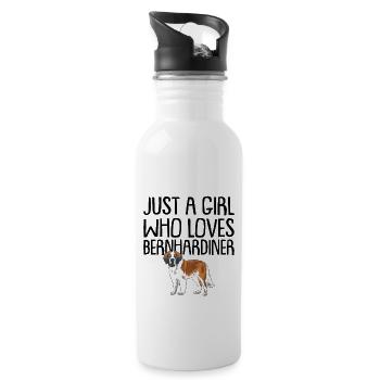 Saint Bernard - Water bottle with straw - white - Right
