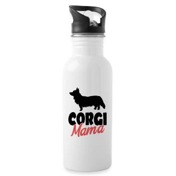 Corgi - Gourde avec paille intégrée - blanc - Droite