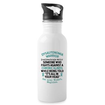 Definition Dysautonomia Warrior - Water bottle with straw - white - Right