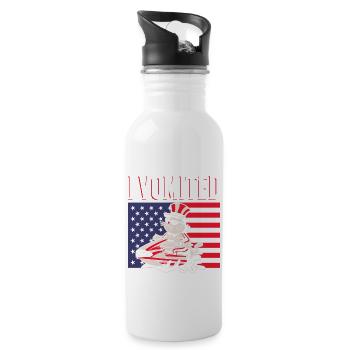 I vomited jet ski cat choice parody 4. - Water bottle with straw - white - Right