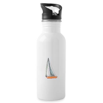 Sailboat Good Taste In Sailboats Bad Taste Im Men - Trinkflasche mit integriertem Trinkhalm - Weiß - Rechts