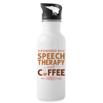 Speech Therapist Therapy Assistant - Water bottle with straw - white - Right