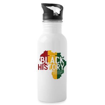 Africa Colors Histoire noire - Gourde avec paille intégrée - blanc - Droite