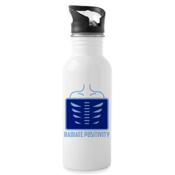 Radiate Positivity X-Ray Rad Tech Radiology - Trinkflasche mit integriertem Trinkhalm - Weiß - Rechts