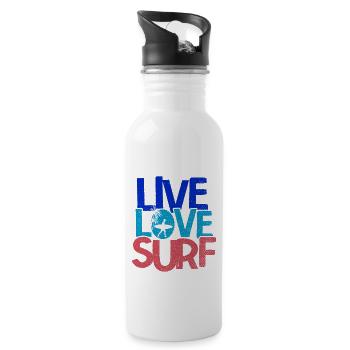 Surfen Wellenreiten Für Surfing - Trinkflasche mit integriertem Trinkhalm - Weiß - Rechts