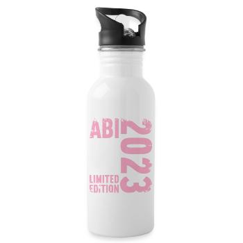 Abitur Gymnasium Damen und Herren Abi 2023 - Trinkflasche mit integriertem Trinkhalm - Weiß - Rechts