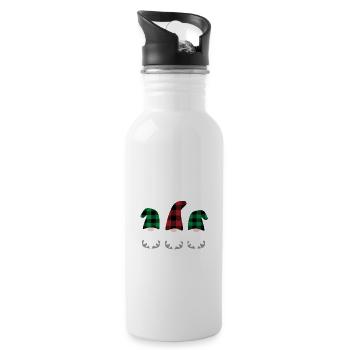 Joyeux Noël Drôle de Chemise de Noël - Gourde avec paille intégrée - blanc - Droite