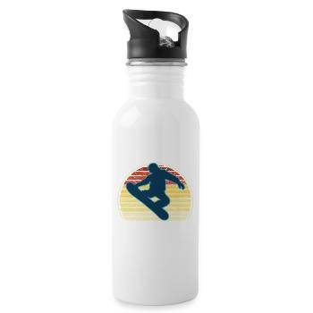 If You Want Me To Listen Just Talk About Snowboard - Water bottle with straw - white - Right