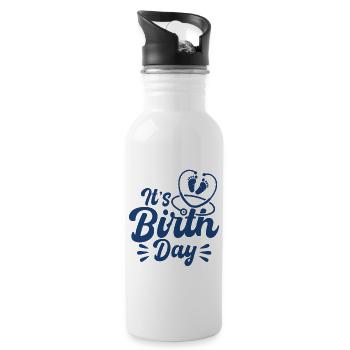 Sage-femme obstétricienne Doula Gift - Gourde avec paille intégrée - blanc - Droite