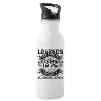 Décembre Né 1976 46ème anniversaire Legend Man - Gourde avec paille intégrée - blanc - Droite