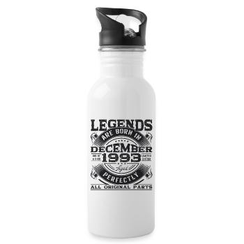 Décembre Né 1993 29ème anniversaire Legend Man - Gourde avec paille intégrée - blanc - Droite