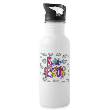 Enfant Future Grande Soeur 2023 Drôle naissance - Gourde avec paille intégrée - blanc - Droite