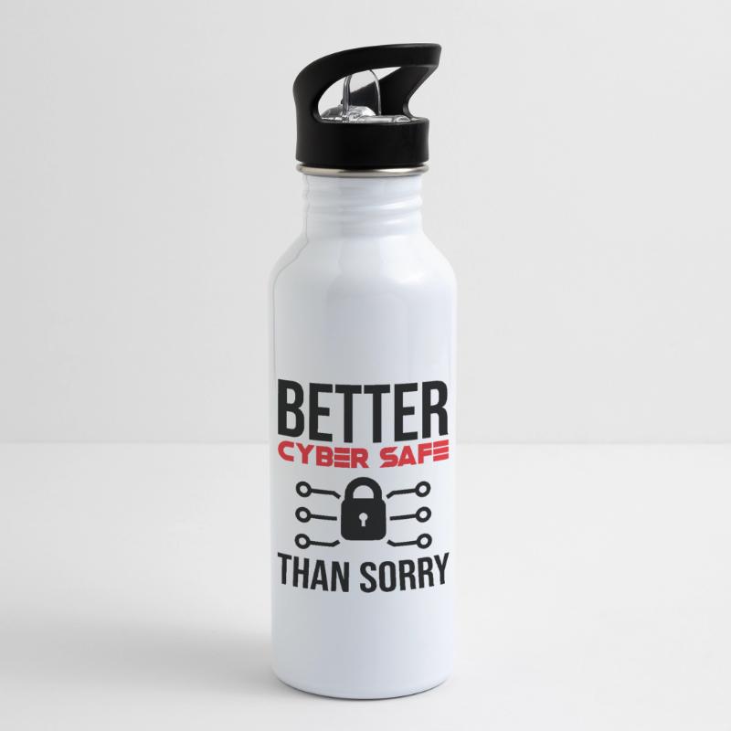 Cybersecurity Computer Security Cybersecurity Water bottle with straw