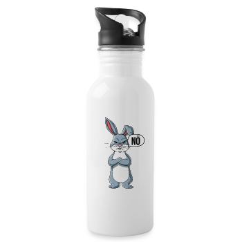 Hase Nö - Trinkflasche mit integriertem Trinkhalm - Weiß - Rechts