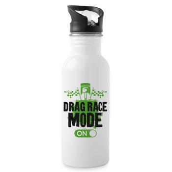 Drag Racing Race Car Drag Race - Trinkflasche mit integriertem Trinkhalm - Weiß - Rechts