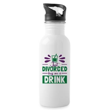 Just Divorced - Water bottle with straw - white - Right