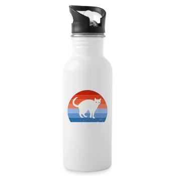 Geh Mir Aus Dem Weg Du Unnötiger Sozialkontakt - Trinkflasche mit integriertem Trinkhalm - Weiß - Rechts