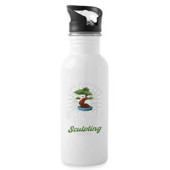 Bonsai Tree Gift Japan Bonsai Garden - Water bottle with straw - white - Right