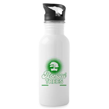 Bonsai Tree Gift Japan Bonsai Garden - Water bottle with straw - white - Right
