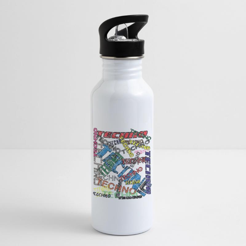 Techno Techno Techno | We Love Techno Water bottle with straw