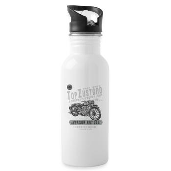 1991 Biker Top Zustand, Legendär, Legende, Bike, - Trinkflasche mit integriertem Trinkhalm - Weiß - Rechts