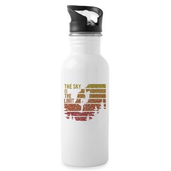 The sky is the limit - Water bottle with straw - white - Right