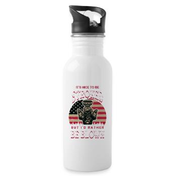 Dirt Track Racing Funny Pun Race Dirt Racing Life - Trinkflasche mit integriertem Trinkhalm - Weiß - Rechts