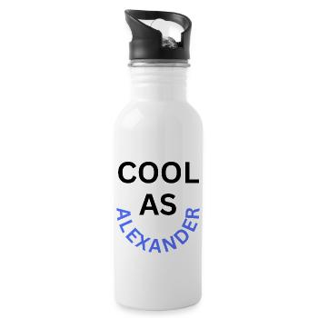 Cool as Alexander Name - Water bottle with straw - white - Right
