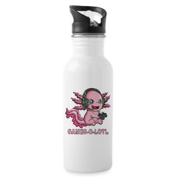 Jeux Jeux Jouer Axolotl Newt Jeux O Lotl - Gourde avec paille intégrée - blanc - Droite