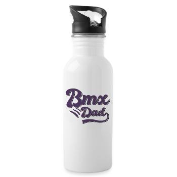 BMX Papa Gift - Water bottle with straw - white - Right