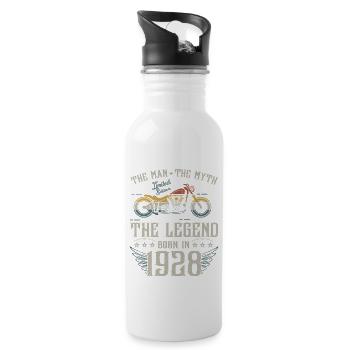 L'homme Le Mythe La Légende Né En 1928 Cadeau - Gourde avec paille intégrée - blanc - Droite
